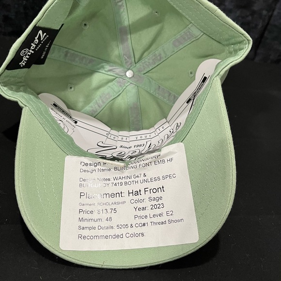 Kenosha Wisconsin Green & Purple Baseball Hat w Buckleback NWT by Zephyr ZHat - Picture 7 of 9